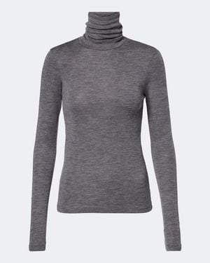 Rohe Wool Jersey Turtleneck Top - Grey