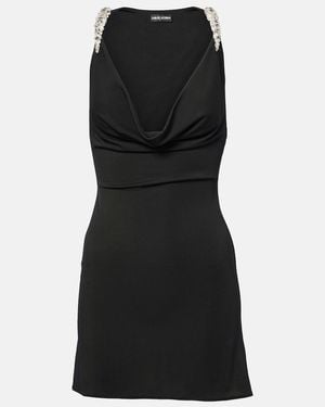 David Koma Crystal-Embellished Minidress - Black