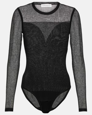 Nina Ricci Long Sleeve Bodysuit - Black