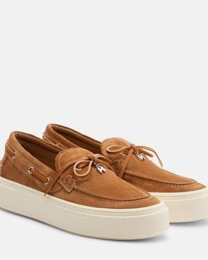 Hogan Segelschuhe Aus Veloursleder - Braun