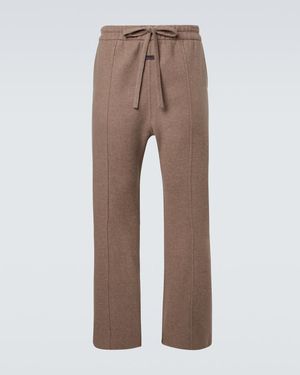 Fear Of God '70S Wool And Cashmere Bootcut Trousers - Brown