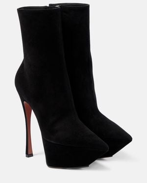 AMINA MUADDI Yigit 150 Suede Ankle Boots - Black