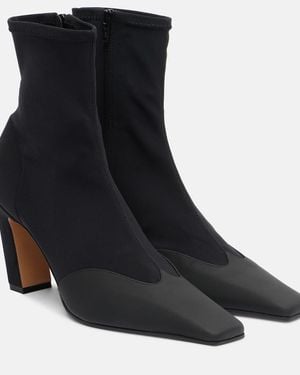 KHAITE Nevada 85 Mid-Calf Boots - Black