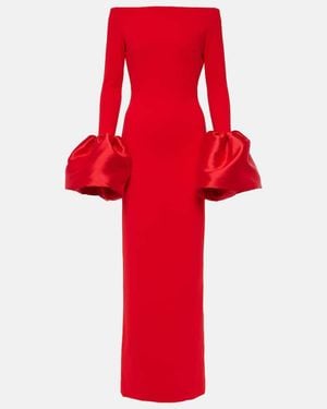 Solace London Talia Off-The-Shoulder Maxi Dress - Red