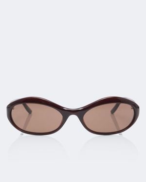 Magda Butrym Oval Acetate Sunglasses - Brown