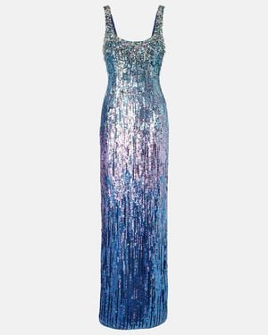 Jenny Packham Rosalie Embellished Gown - Blue