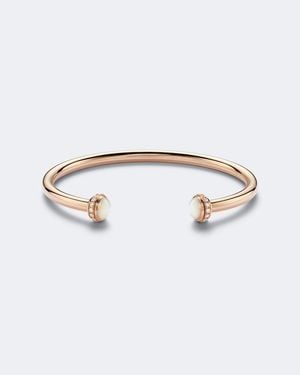 Piaget Posession 18Kt Rose Cuff Bracelet With Mother-Of-Pearl And Diamonds - White