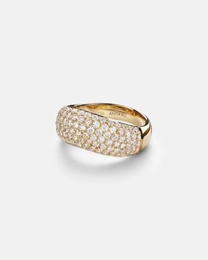 Anita Ko Anillo Celeste De Oro De 18 Ct Con Diamantes - Blanco