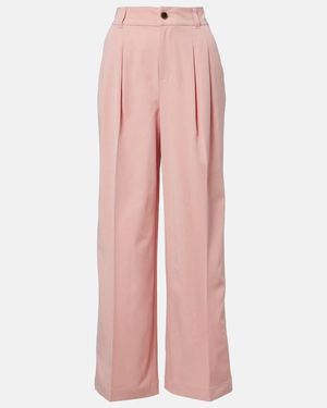 Varley Jayla Pleated Wide-Leg Trousers - Pink
