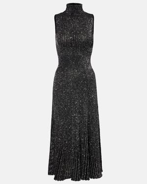 Alaïa Sequined Midi Dress - Black