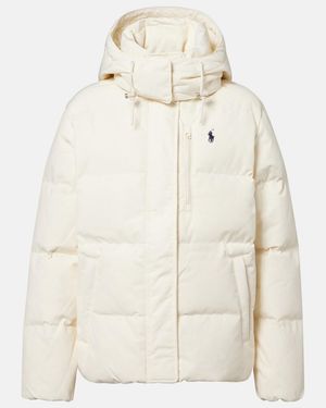 Polo Ralph Lauren Logo Quilted Down Jacket - Natural