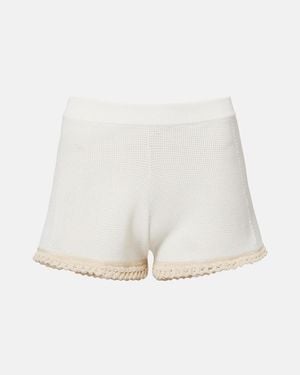 Stella McCartney Crochet Cotton Shorts - White