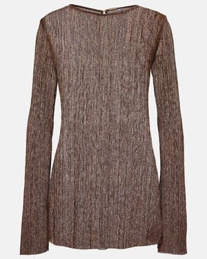Cala De La Cruz Loretta Lame Top - Brown