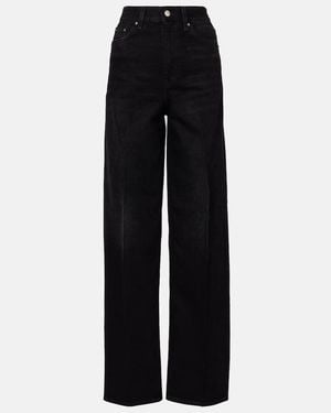 TOTEME High-Rise Wide-Leg Jeans - Black