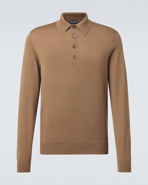 Tom Ford Polopullover Aus Wolle - Braun