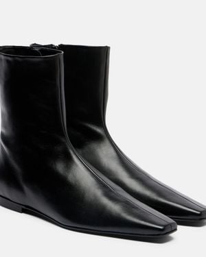 TOTEME Ankle Boots Aus Leder - Schwarz