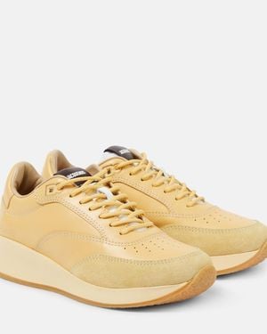 Jacquemus La Daddy Leather Trainers - Natural