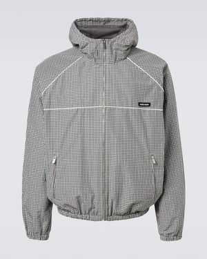 Miu Miu Checked Technical Jacket - Grey