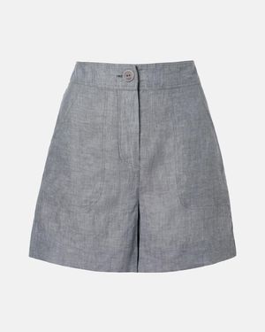 Eres Shorts Enjouee De Lino - Gris