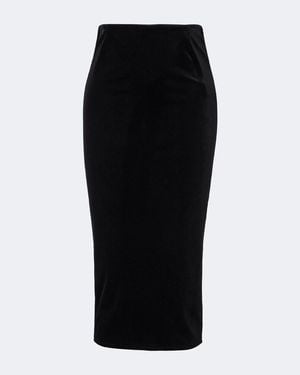 Mugler Bleistiftrock Aus Samt - Schwarz