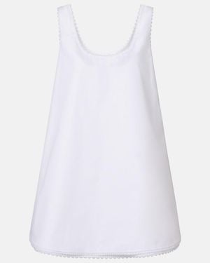 Rohe Lace-Trimmed Cotton Poplin Minidress - White