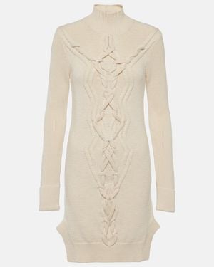 Isabel Marant Atina Cable-Knit Wool-Blend Minidress - Natural