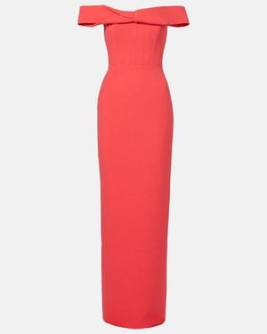 Rachel Gilbert Rydell Off-Shoulder Gown - Red