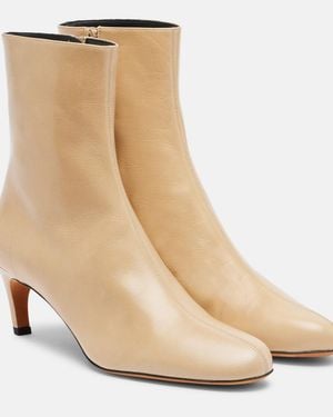 Proenza Schouler Uma 60 Leather Ankle Boots - Natural