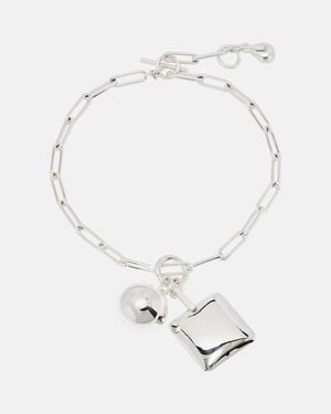 Phoebe Philo Collar Jangle De Plata De Ley 925 - Blanco