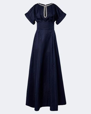 Rebecca Vallance Sapphire Embellished Taffeta Gown - Blue