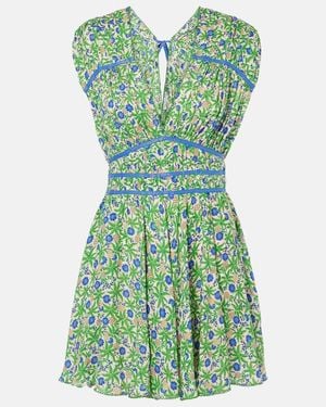 Poupette Sasha Printed Minidress - Green