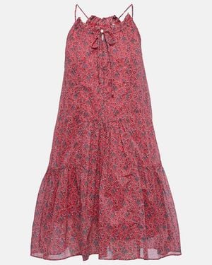 Isabel Marant Kayne Printed Cotton Minidress - Red