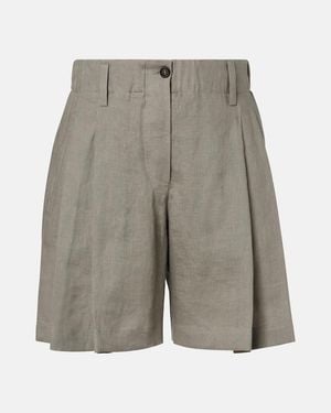 Brunello Cucinelli Linen Shorts - Gray
