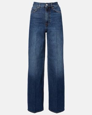TOTEME High-Rise Wide-Leg Jeans - Blue