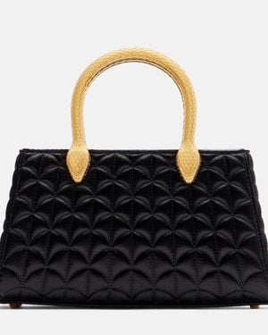 BVLGARI Serpentine Duette Satin Top-Handle Bag - Black