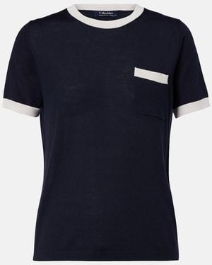 Max Mara Egidio Virgin Wool Top - Blue