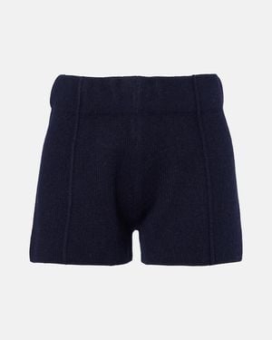 Jardin Des Orangers Wool And Cashmere Shorts - Blue