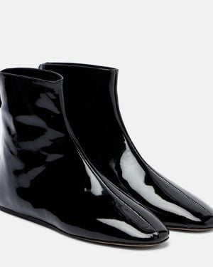 Le Monde Beryl Patent Leather Ankle Boots - Black