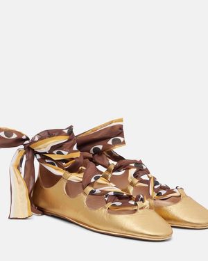 FARM Rio Ballerinas Aus Leder - Braun