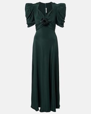 Rodarte Silk Charmeuse Cocktail Dress - Green