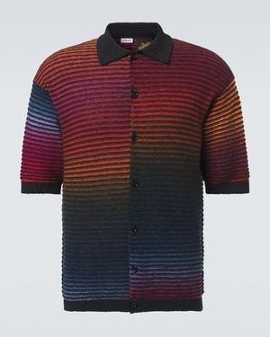 Loewe Paula's Ibiza Anagram Cotton-Blend Shirt - Red