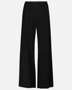 The Row Gala Virgin Wool Wide-Leg Trousers - Black