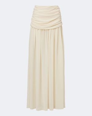 De La Vali Agapito Chiffon Maxi Skirt - Natural