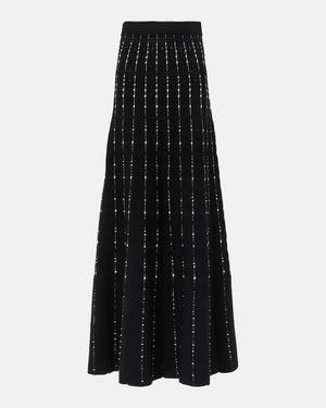 JOSEPH Ribbed-Knit Cotton-Blend Maxi Skirt - Black