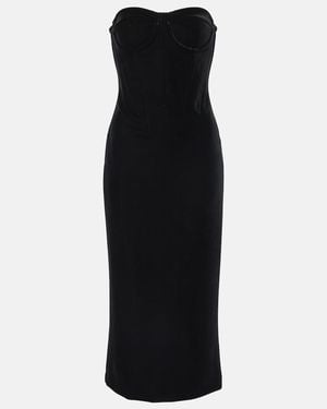 Sportmax Velvet Bustier Dress - Black