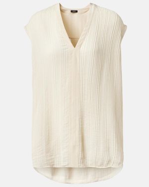 JOSEPH Lucien Pleated Top - White