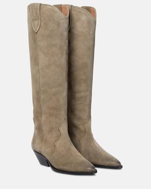 Isabel Marant Denvee Suede Knee-High Boots - Brown