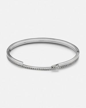 Repossi Pulsera Serti Sur Vide De Oro Blanco De 18 Ct - Metálico