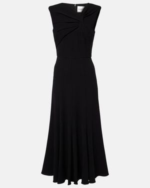 Roland Mouret Gathered Cady Midi Dress - Black