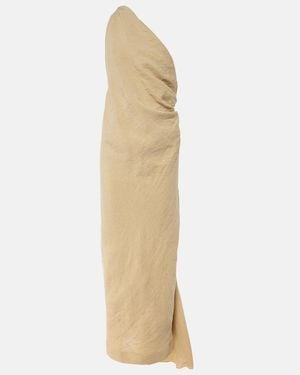 TOVE Riya Draped Linen Maxi Dress - Natural